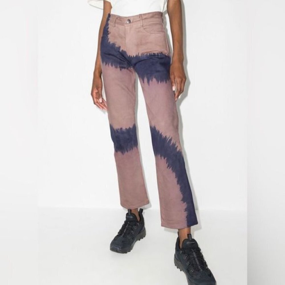 COLLINA STRADA tie dye straight leg jeans small